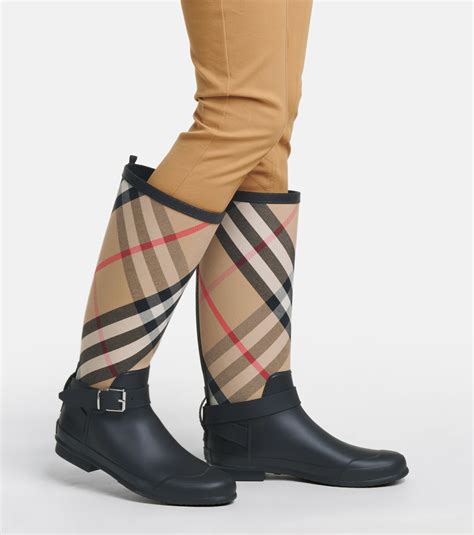 burberry zane house check rain boot|burberry neoprene boots.